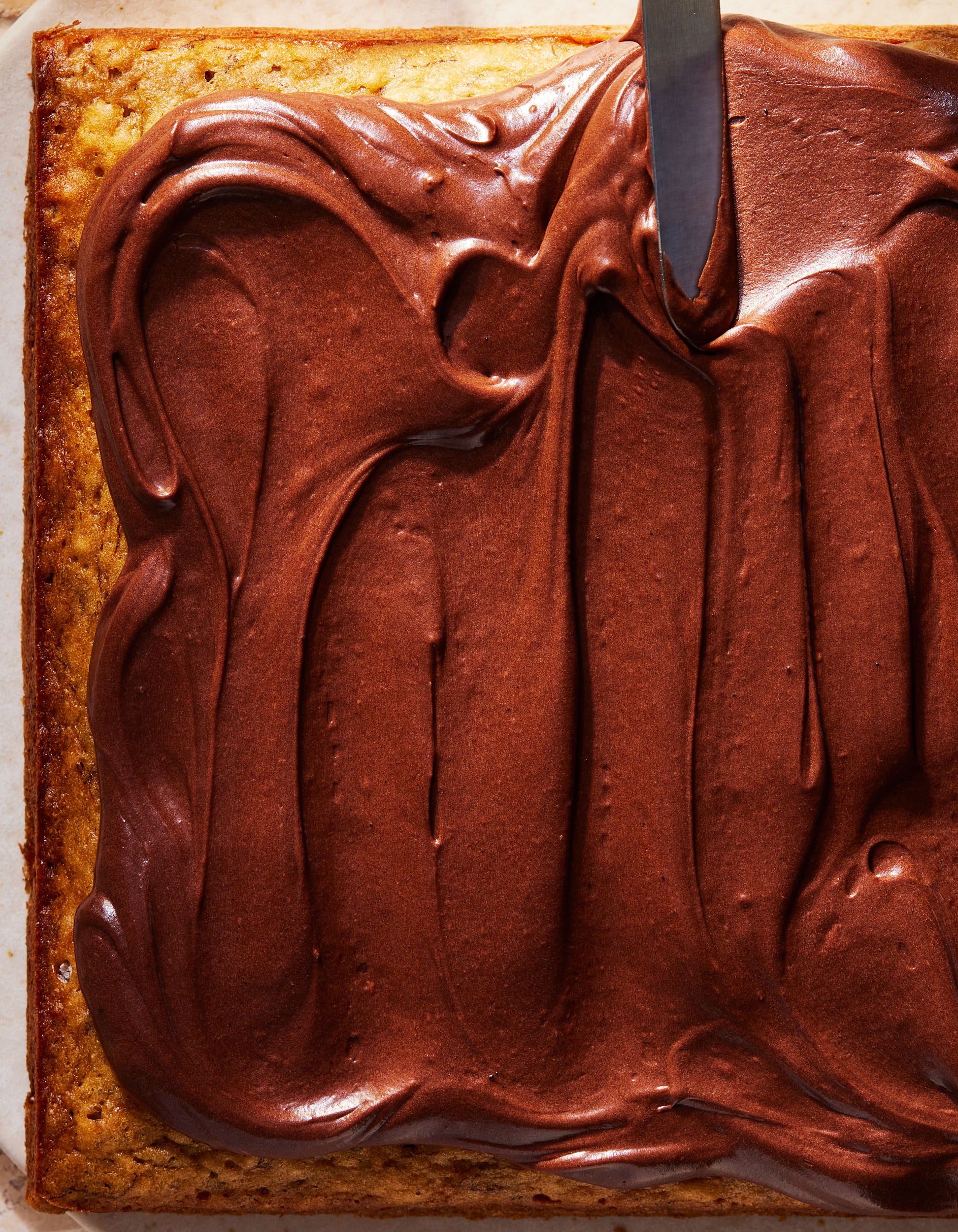 Snackable Bakes, Banana Snacking Cake ,Malted Milk Chocolate Frosting